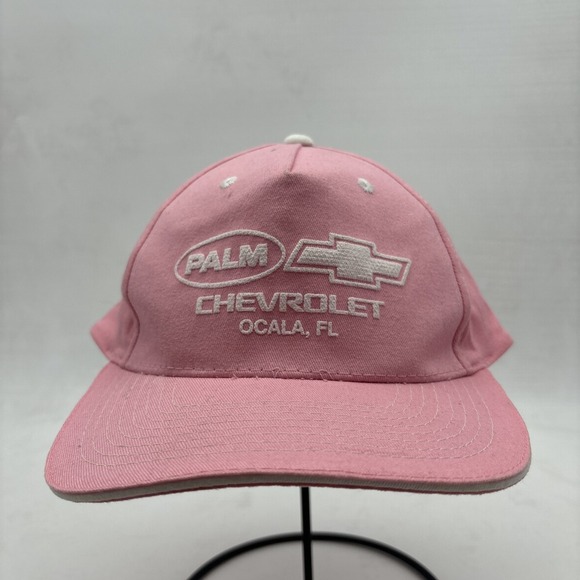Other - Vintage Chevrolet Dealership Hat Pink White Palm Ocala Florida Throwback Party